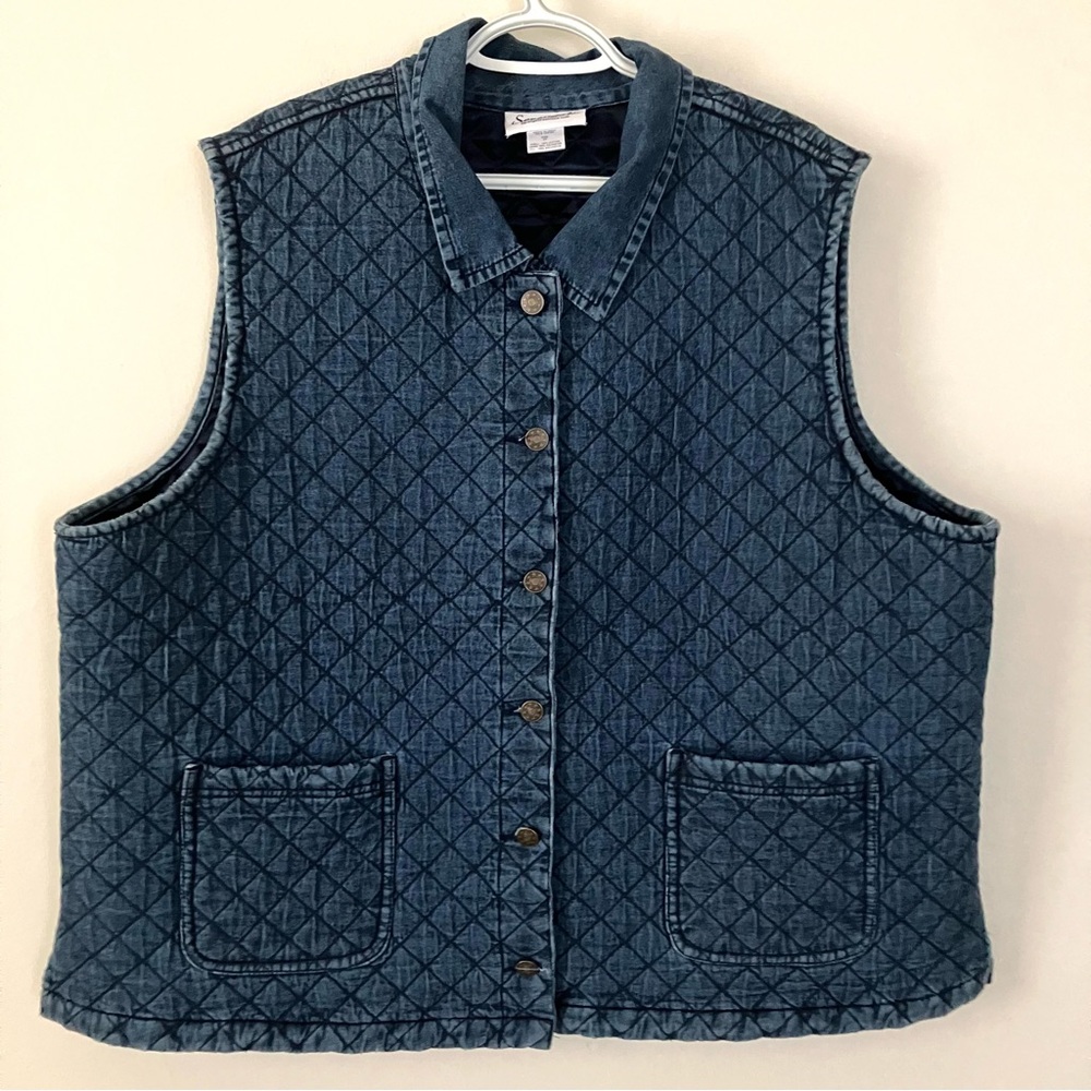 Serengeti Denim Quilted Vest Women’s 2X